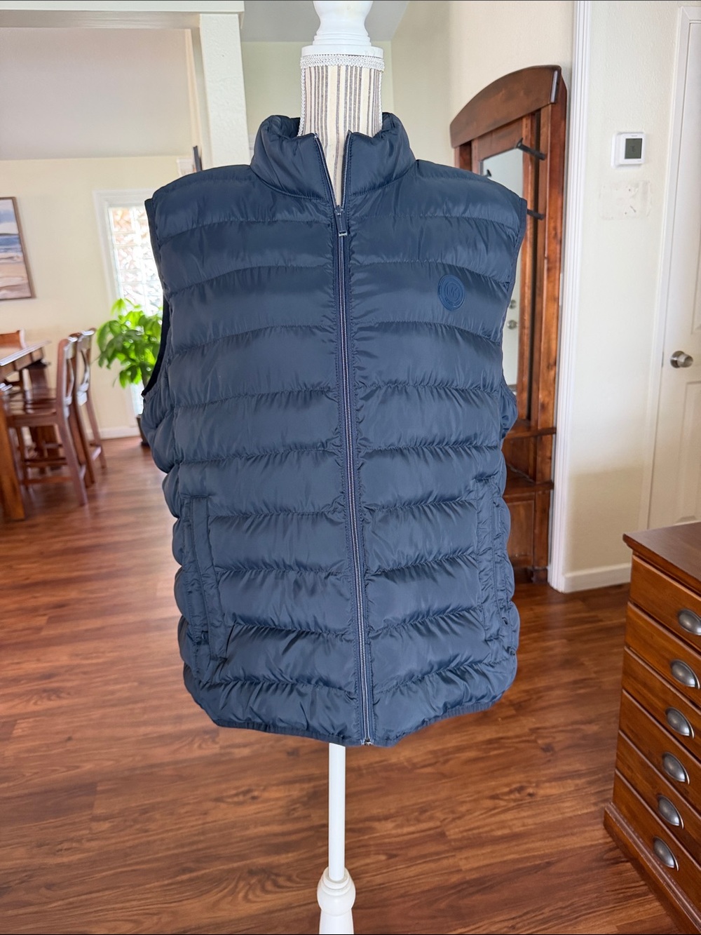 Michael Kors Men’s Navy Quilted Puffer Vest